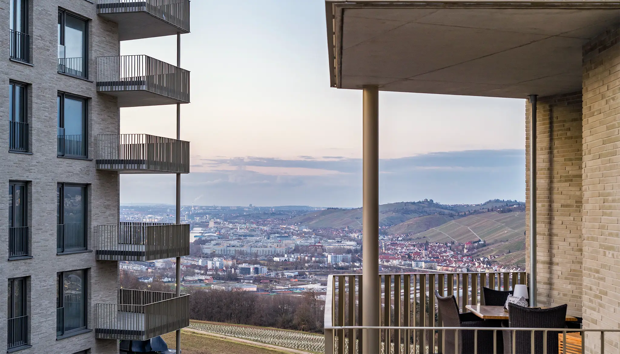 Aussicht vom Balkon